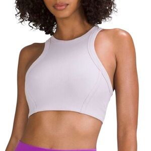 Lululemon Ribbed Nulu high-neck yoga Bra Lightly Lavender size 12